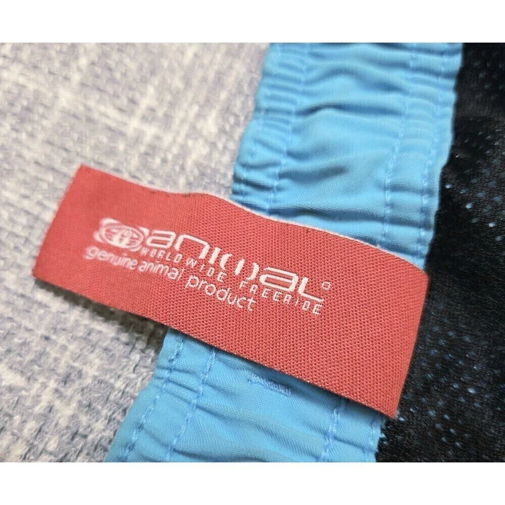 Animal Worldwide Freeride Board Shorts Blue Swim Mesh Lining Men's M/L SEE DESC